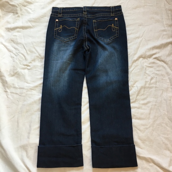 Y2K Jones Wear Jeans Cuffed Cropped Jeans, 10 - Picture 2 of 8